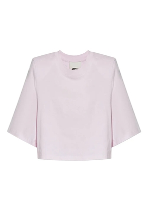 ISABEL MARANT Zaely padded-shoulder cropped top - Pink