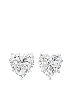Anabela Chan 14K white gold and rhodium vermeil Heart diamond earrings - Silver