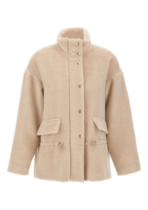 Eleventy high-collar flap-pocket jacket - Neutrals