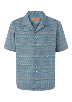 Missoni zig-zag short-sleeve shirt - Blue