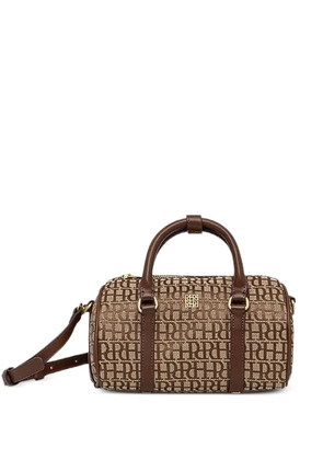 Pedro Del Hierro monogram-logo barrel bag - Brown