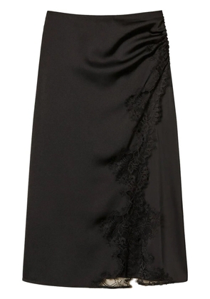 TWINSET lace-detailing skirt - 00006_NERO