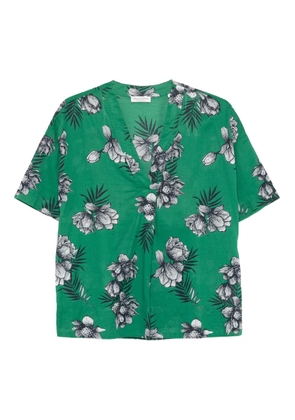 Marc O'Polo floral-print V-neck blouse - Green