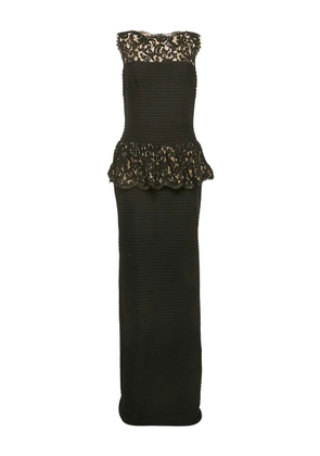 Tadashi Shoji 2023 lace peplum dress - Black