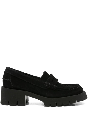 Pedro Garcia penny-strap heeled loafers - Black