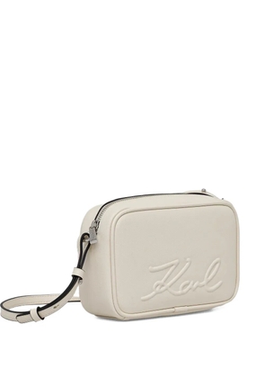 Karl Lagerfeld embossed-logo cross body bag - Neutrals