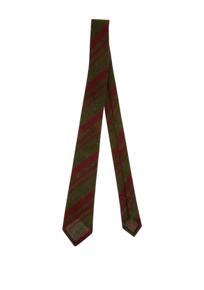 PETRONIUS striped wool tie - Green