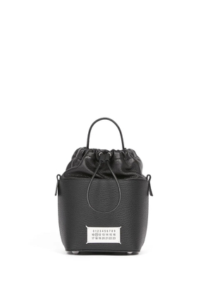 Maison Margiela small 5AC grained leather bucket bag - Black