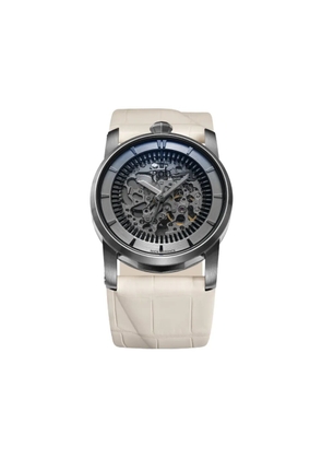 Fob Paris skeleton leather 41mm - Silver