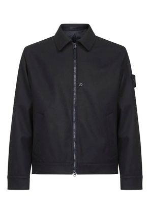 Stone Island double-slider zipped shirt jacket - Blue
