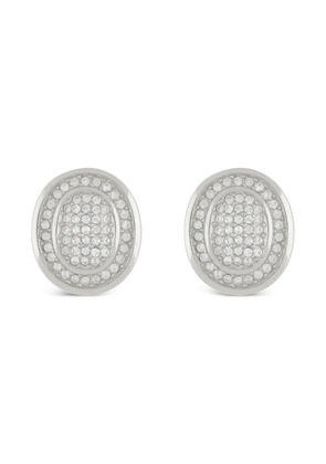 Christian Dior Pre-Owned 1980s oval-shape clip-on earrings - Silver