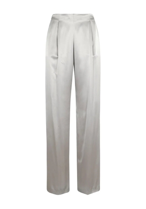 Alberta Ferretti pleated straight-leg trousers - Silver
