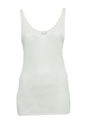 Saint Laurent Pre-Owned ribbed tank top - White