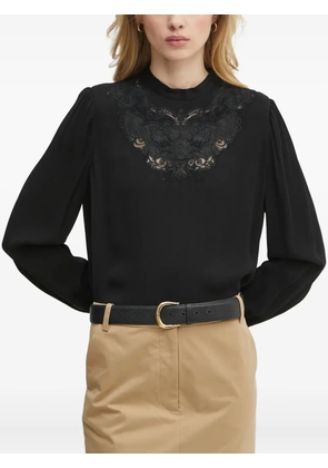 TWINSET lace-detail long-sleeve blouse - Black