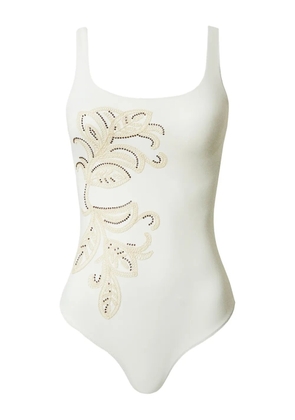 TWINSET embroidered swimsuit - 00059 MADREPERLA