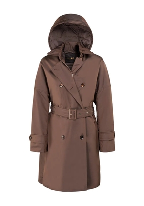 Moorer double-breasted trench coat - Brown