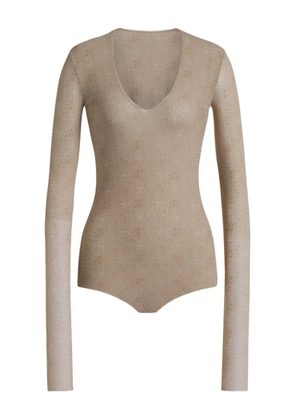 Alberta Ferretti long-sleeve body - Neutrals