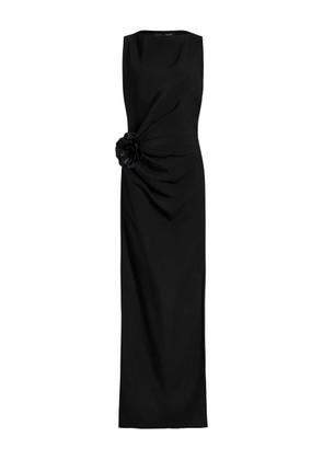 Proenza Schouler flower-embellished draped dress - Black