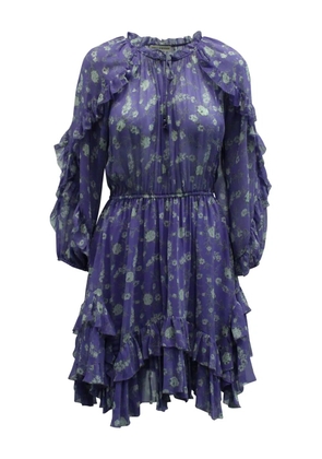Ulla Johnson Alissa floral-tpint ruffle mini dress - Purple