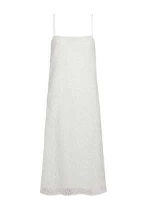 Proenza Schouler Virginie embroidery-detail midi dress - White