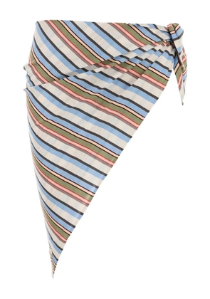 Prada striped sarong - White