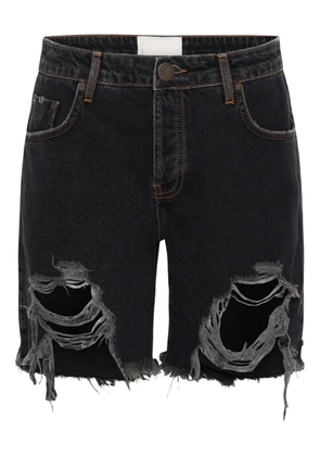 One Teaspoon Steviesd ripped shorts - Black