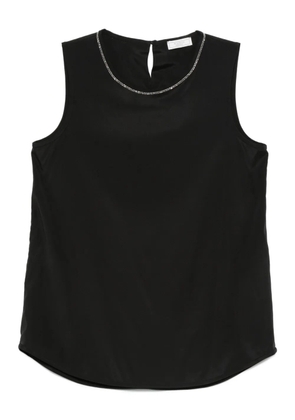Peserico embellished sleeveless top - Black