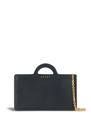 Marni Tropicalia leather wallet-on-chain - Black