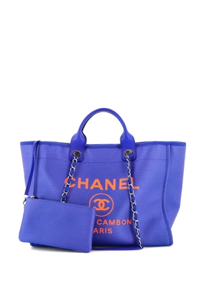 CHANEL Pre-Owned Deauville NM Tote Mixed Fibers Medium shoulder bag - Blue