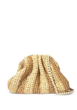 Maria La Rosa striped clutch bag - Neutrals