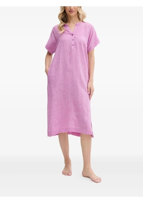 DKNY button-front short-sleeve nightdress - Purple