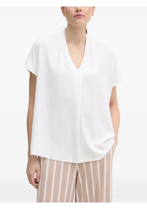 Joseph Ribkoff V-neck short-sleeve blouse - White