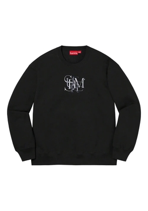 Supreme embroidered crew-neck sweatshirt - Black