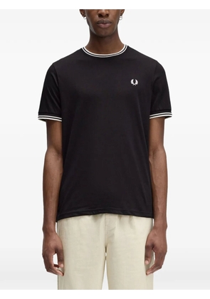 Fred Perry Ringer Laurel T-Shirt - Black