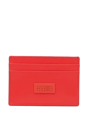 MM6 Maison Margiela stitched leather cardholder - Red