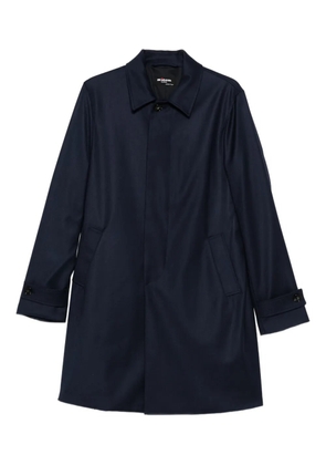 Kiton button-cuff wool coat - Blue