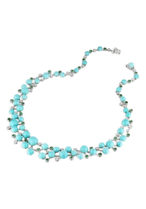Anabela Chan rhodium vermeil Turquoise Constellation necklace - Blue