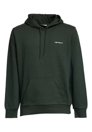 Carhartt WIP hooded script embroidery sweatshirt - Green