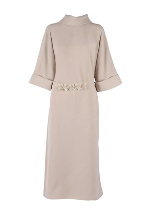 P.A.R.O.S.H. embellished-belt dress - Neutrals