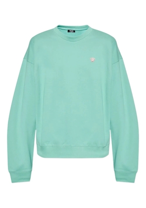 Versace cotton embroidered-logo sweatshirt - Green