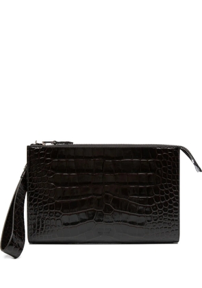 TOM FORD zip-fastening clutch - Brown