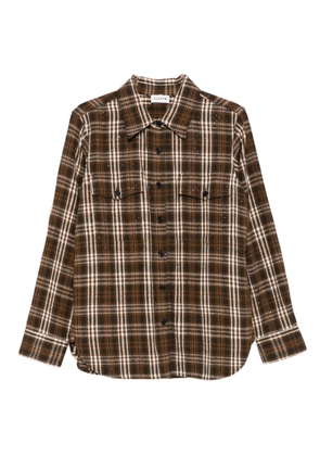 P.A.R.O.S.H. checked sequin-embellished shirt - Brown
