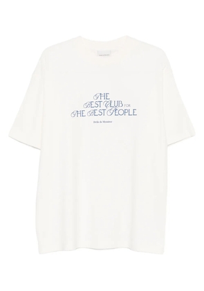 Drôle De Monsieur text-print T-shirt - Neutrals