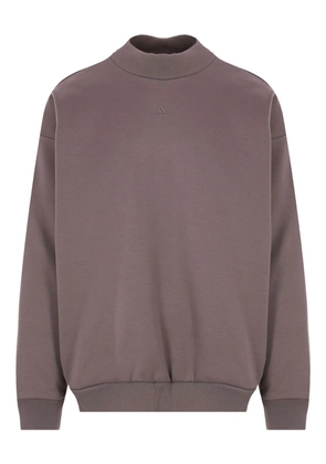 adidas basketball-logo printed sweatshirt - Brown