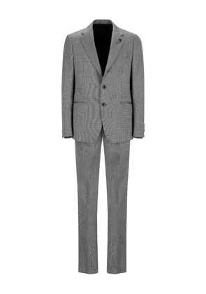 Lardini notched houndstooth suit - Grey