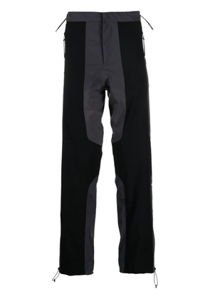 J.LAL colour-block panelled trousers - Black