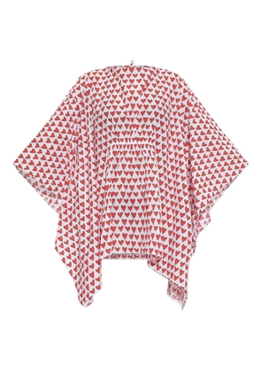 Moschino heart-print beach dress - White