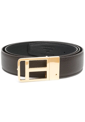 TOM FORD leather buckle belt - Brown