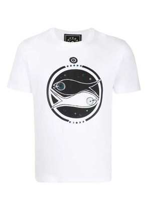 Swarovski crystal-embellished pisces T-shirt - White
