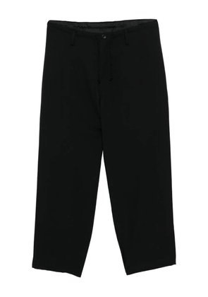 Yohji Yamamoto drawstring tapered trousers - Black